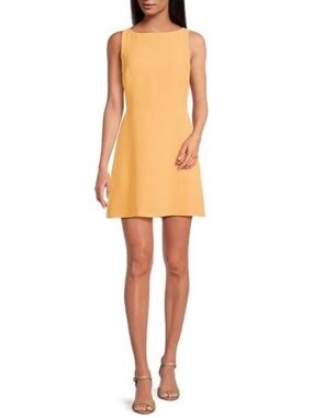 emma crepe structured sleeveless a-line mini dress Emma Crepe Structured Sleeveless A Line Mini Dress